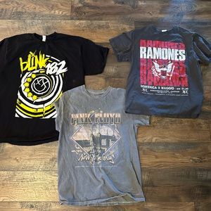 Graphic tee bundle- blink- Lrg, ramones small, Pink Floyd small
